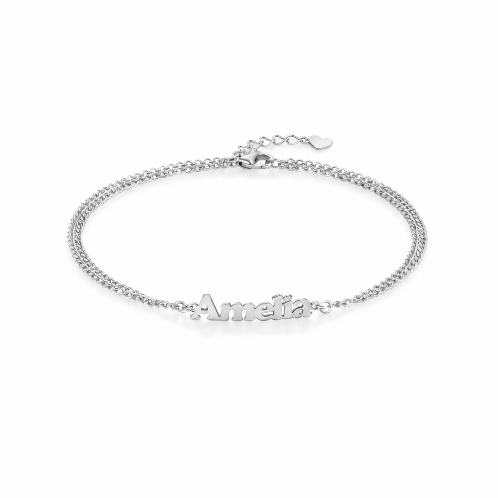 Collier de cheville personnalisé avec votre nom