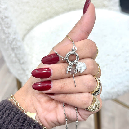 Collana Rosario in Argento 925 con Chiusura ad Anello