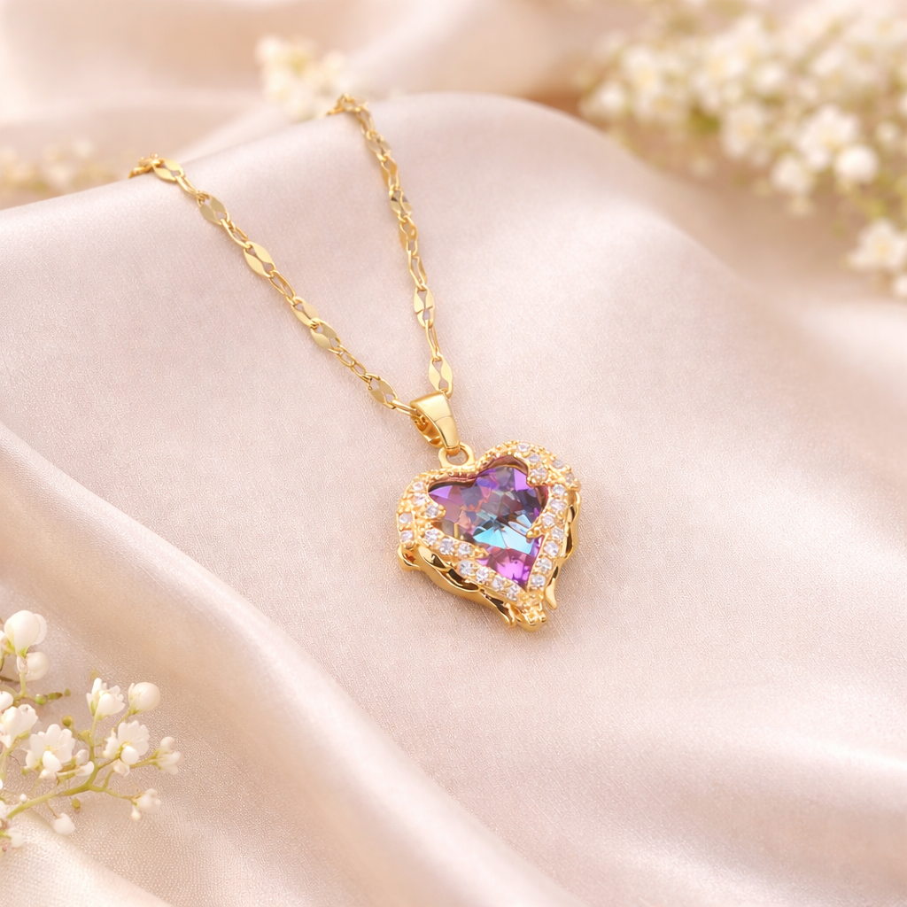 Collier Cœur Brillant