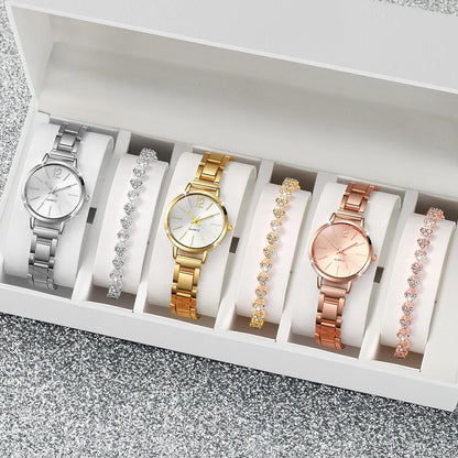 Coffret de 6 Bijoux : 3 Montres et 3 Bracelets