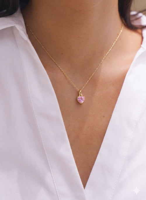 Collier tendance à zirconia carré