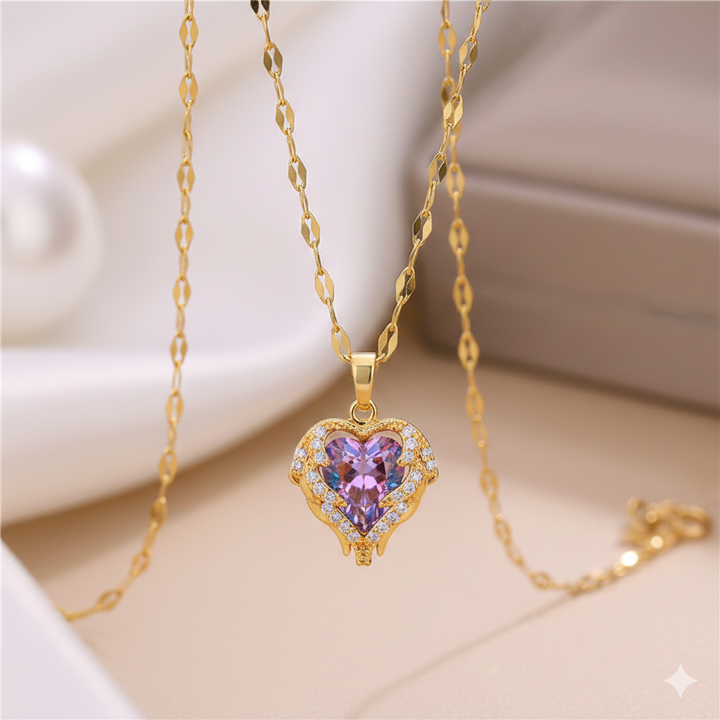 Collier Cœur Brillant