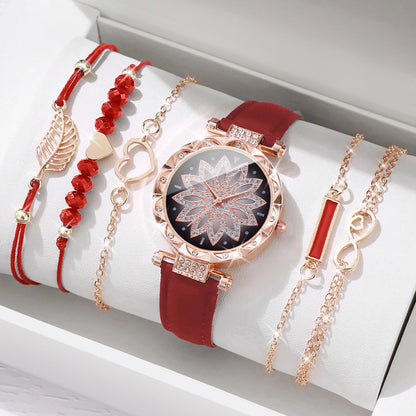 Set de 6 Bijoux : 1 Montre et 5 Bracelets