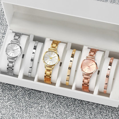 Coffret de 6 Bijoux : 3 Montres et 3 Bracelets