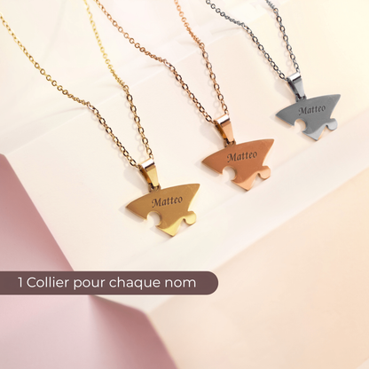 Collier Puzzle Cœur
