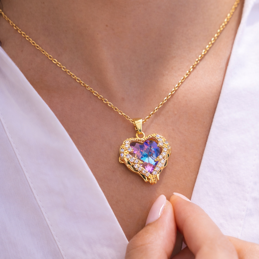 Collier Cœur Brillant