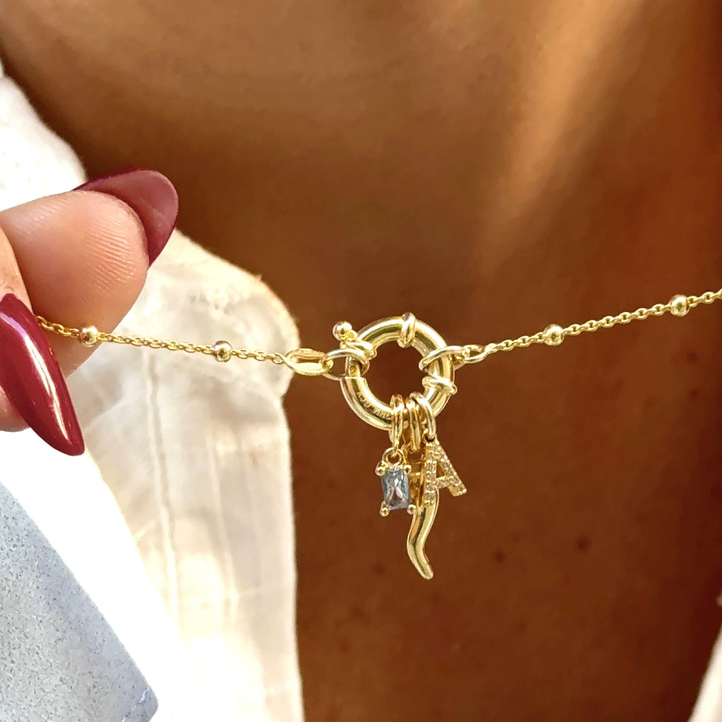 Collana Rosario in Argento 925 con Chiusura ad Anello