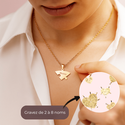 Collier Puzzle Cœur