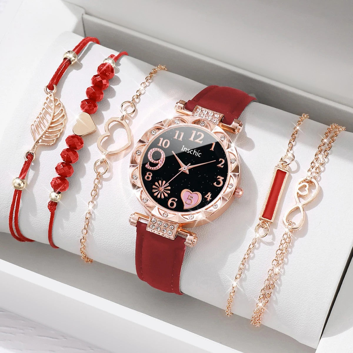 Set de 6 Bijoux : 1 Montre et 5 Bracelets