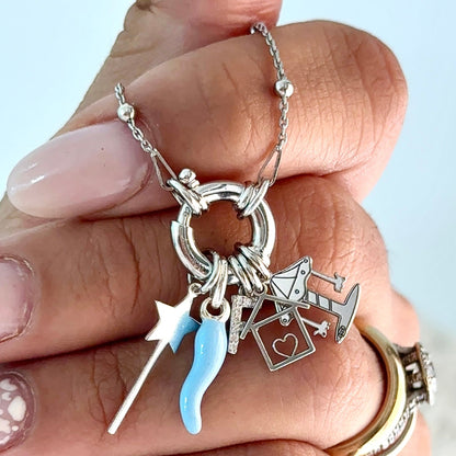 Collana Rosario in Argento 925 con Chiusura ad Anello