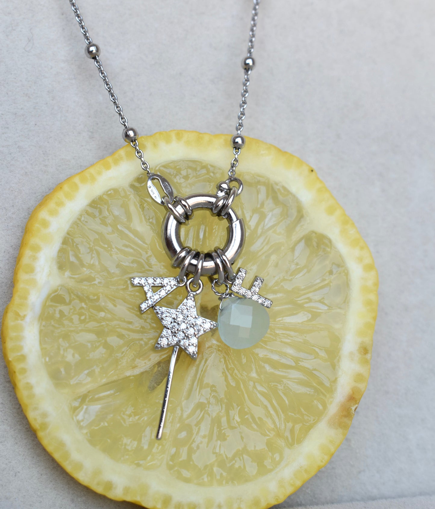 Collana Rosario in Argento 925 con Chiusura ad Anello