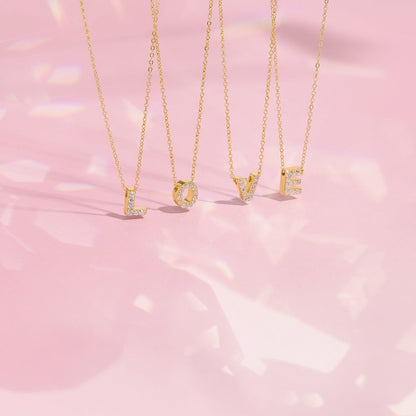 Collier Initiale Pavé