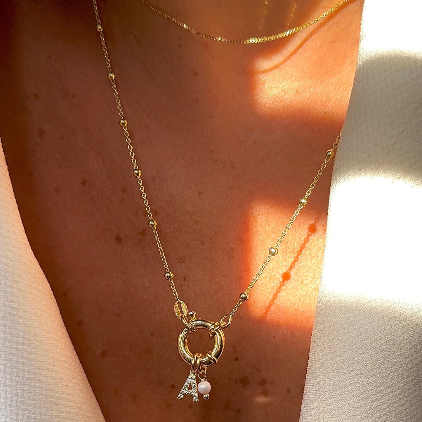 Collana Rosario in Argento 925 con Chiusura ad Anello