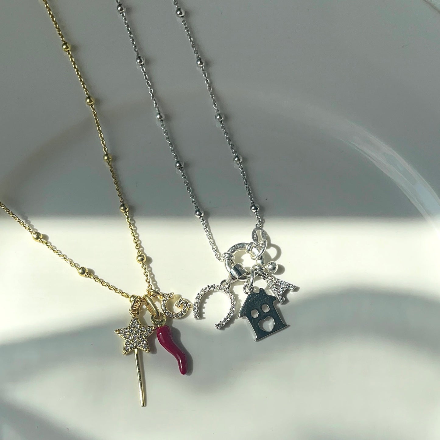 Collana Rosario in Argento 925 con Chiusura ad Anello