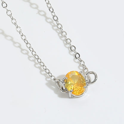 Collier tendance à zirconia carré