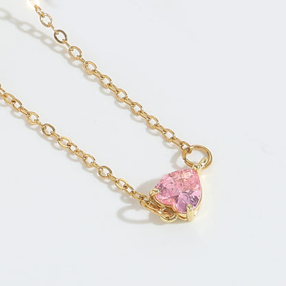 Collier tendance à zirconia carré