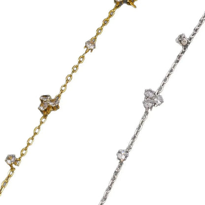 Bracelet chaîne de main à fleurs