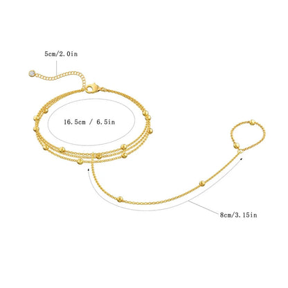 Bracelet Chaîne de Main Raffiné