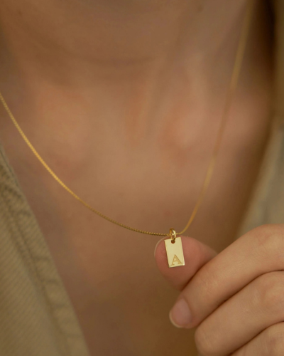 Collier 2 Initiales 18K Personnalisé