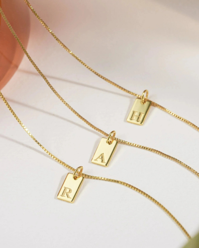 Collier 2 Initiales 18K Personnalisé