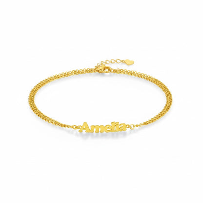 Collier de cheville personnalisé avec votre nom