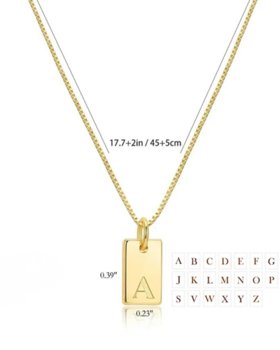 Collier 2 Initiales 18K Personnalisé