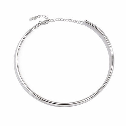 Collier torque vintage en métal doré - ajustable